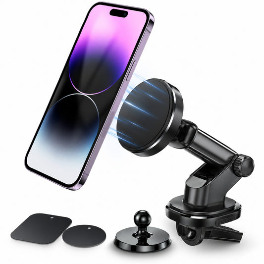MagVault™ 360 Magnetic Phone Holder for Car | Strong Magnet | One-Hand Operation