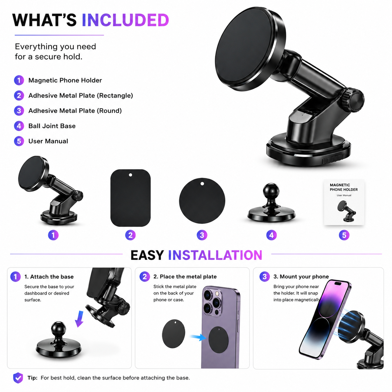 MagVault 360 Phone Mount