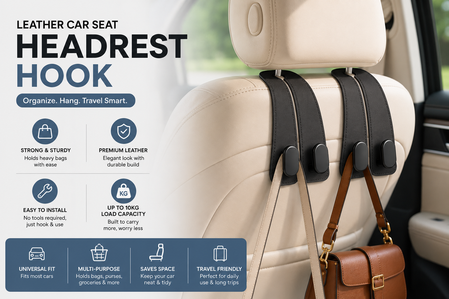 Car Seat Back Storage Hook