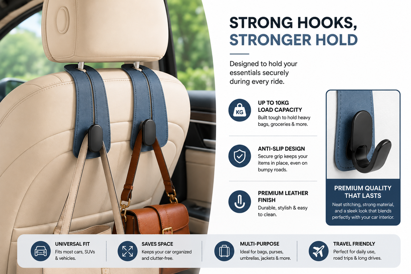 Car Seat Back Storage Hook