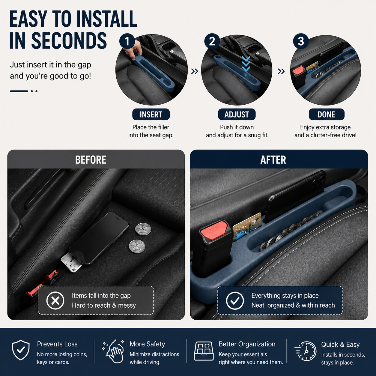 Car Seat Gap Filler